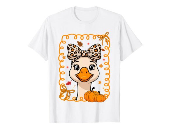 Cute Goose Bow Fall T-Shirt: A Designer’s Review
