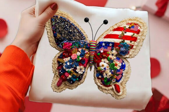 Faux Patchwork American Flag Butterfly Review