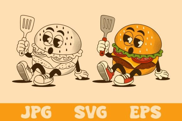 Retro Burger Mascot: A Designer’s Stitch Review