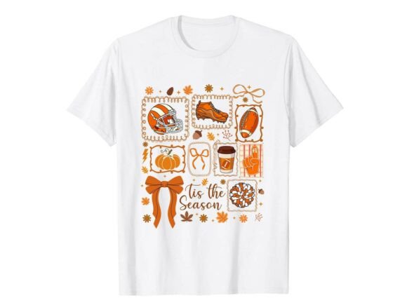 Review: Football Fan Autumn Fall T-Shirt Design