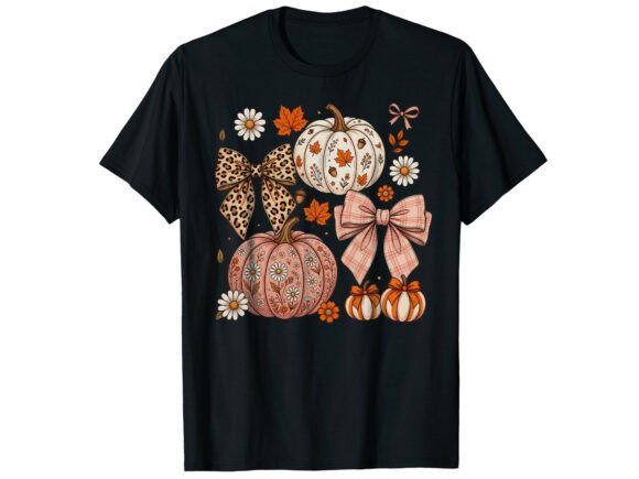 Review: Pumpkin Bow Daisy Fall T-Shirt Design