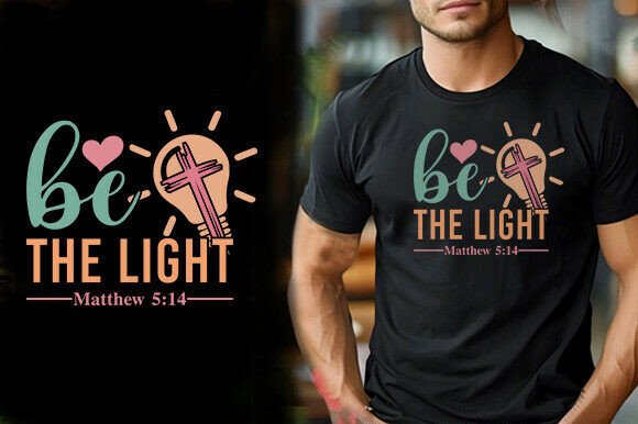 Reviewing the Be Light Vector T-Shirt Design for Embroidery